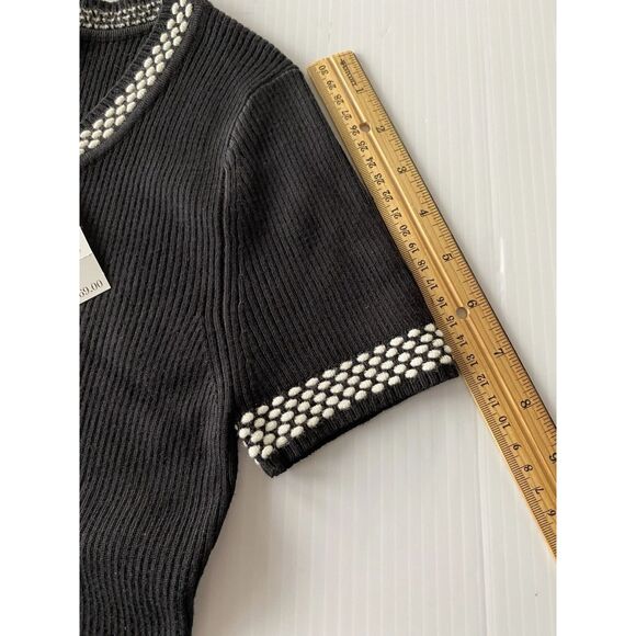 White House Black Market Women's Short Sleeve Shirt Size S/P Cable Knit - Picture 9 of 10